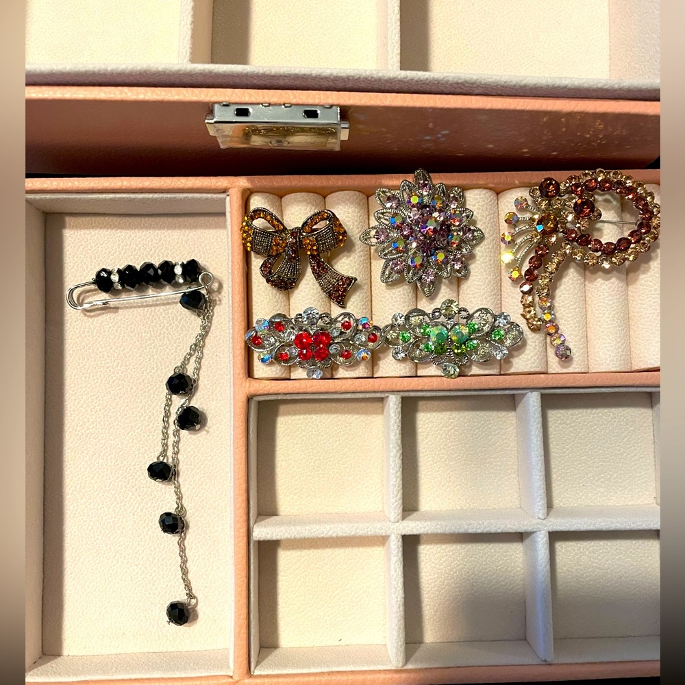 Jewelled brooches